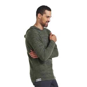 NWOT PAKA Sweater M Unisex”The Hoodie Alpaca Eucalyptus-Green”Aztec&Logo-Patches